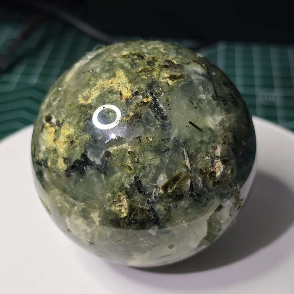 Super Druzy Prehnite Sphere - Picture 10 of 11